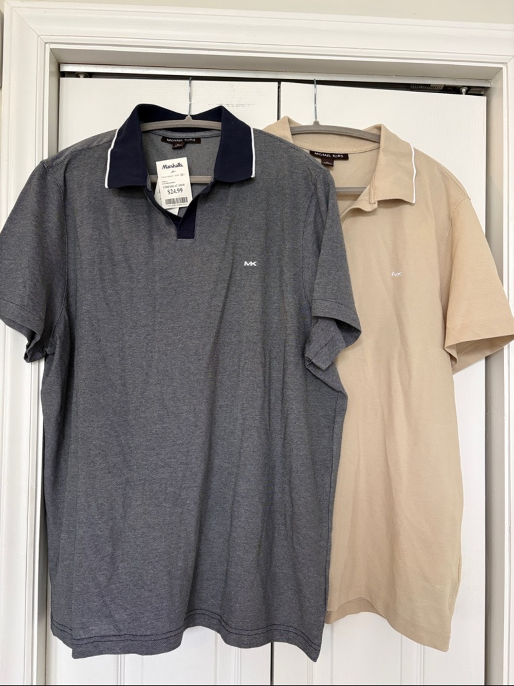 Michael Kors Men’s Polo Duo — Charcoal Gray/Navy & Beige
